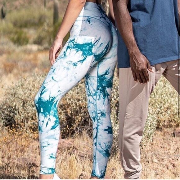Balance Athletica Vitality The OG Pant Legging Tie Dye Marine Blue Green - Picture 9 of 10